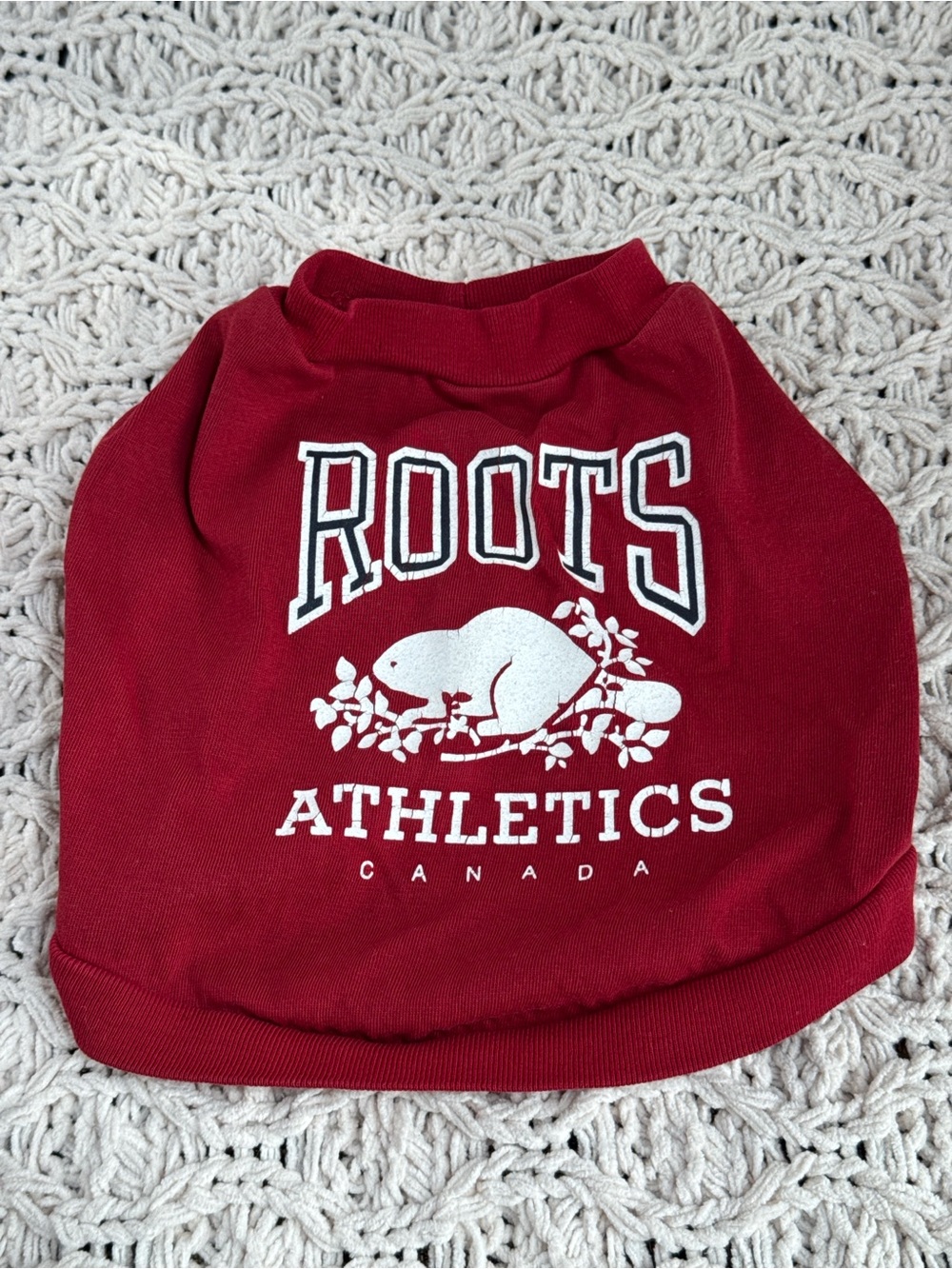 ROOTS Athletics Canada Red Pet Dog Shirt Sweater Small